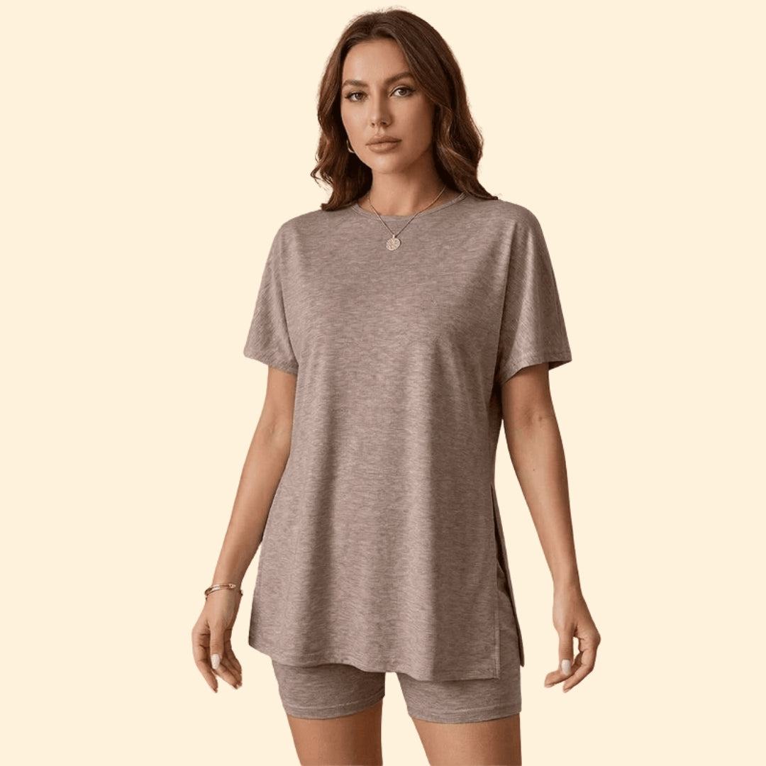 Women’s Short-Sleeve T-Shirt with Matching Shorts