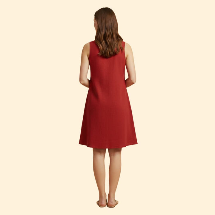 Women’s Short Dress with Flared Hem