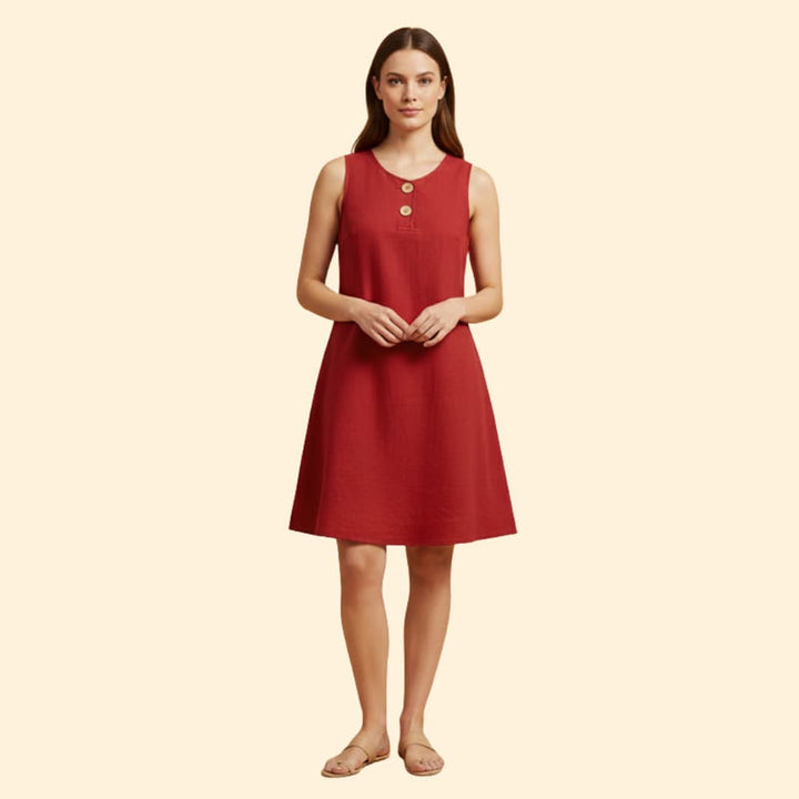 Women’s Short Dress with Flared Hem