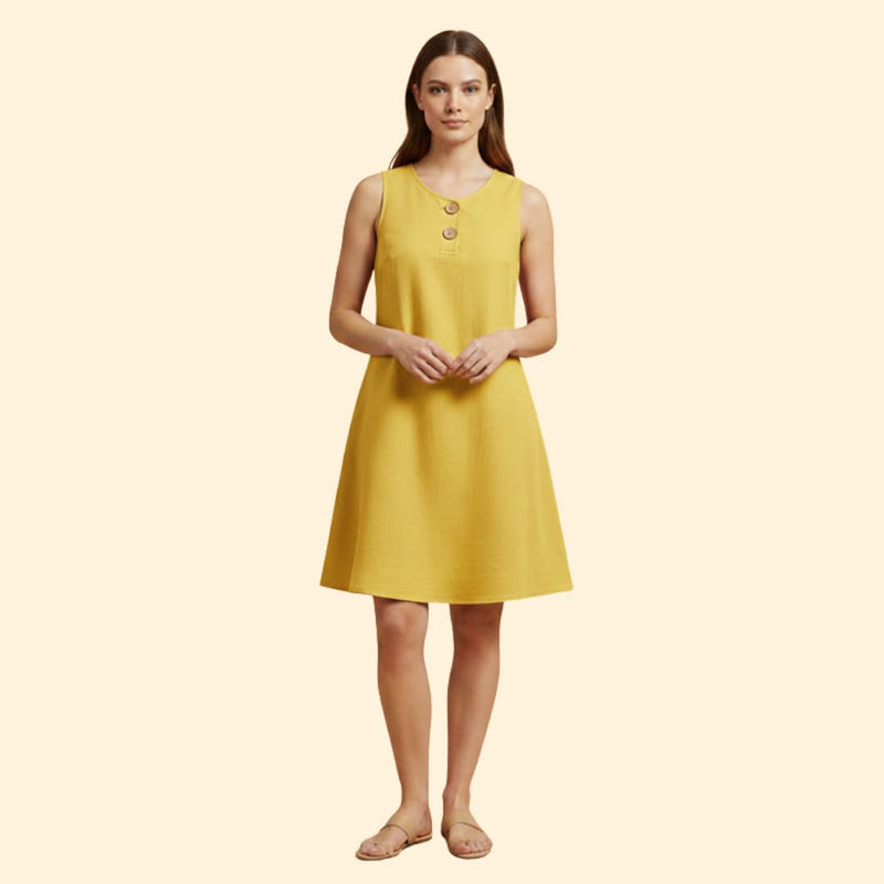 Women’s Short Dress with Flared Hem
