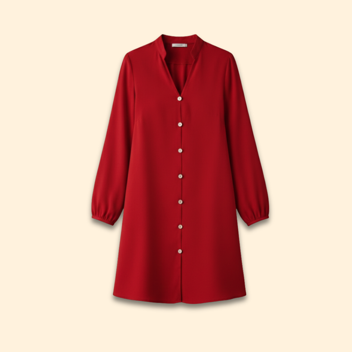 Women’s Short Dress with Puff Sleeves