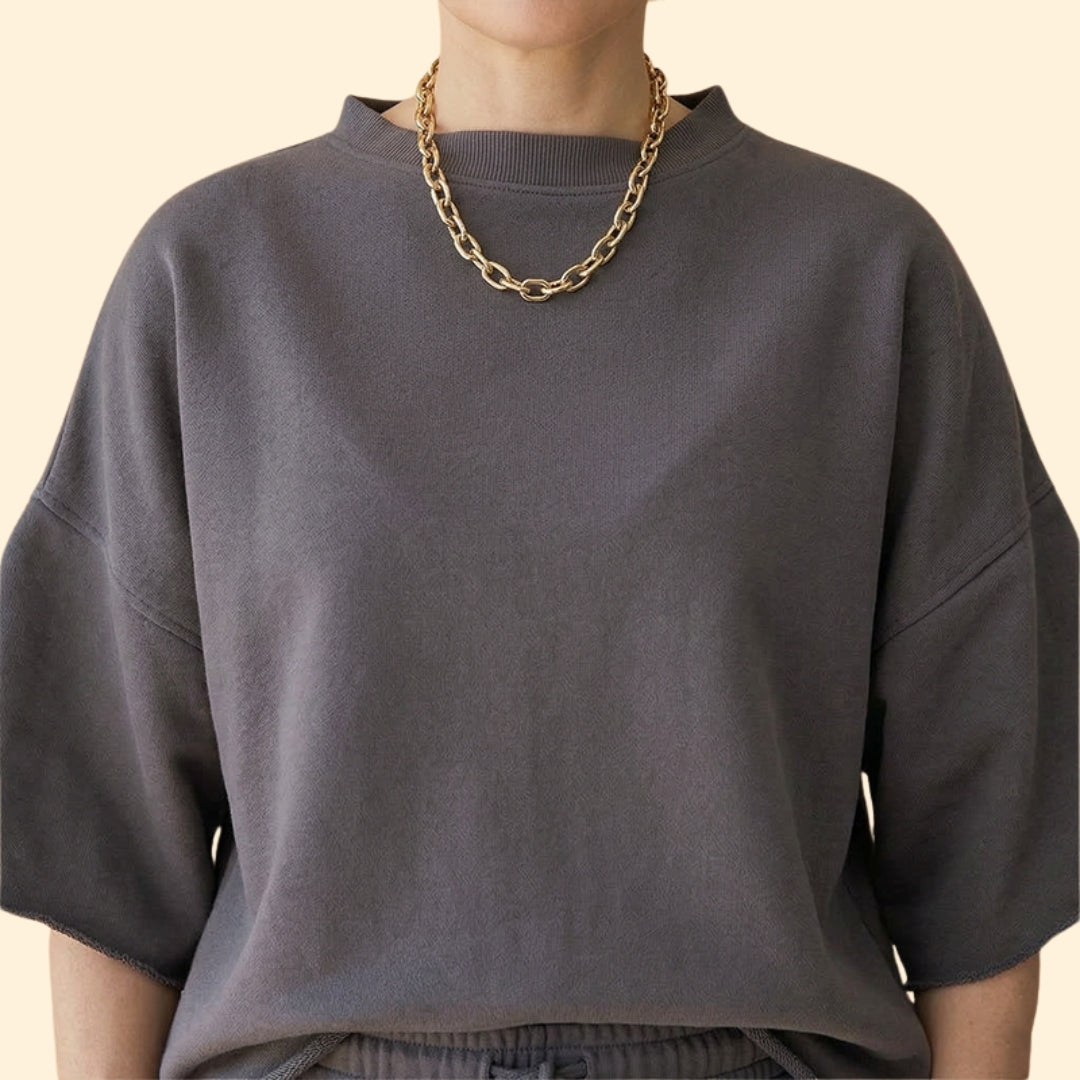 Women’s Short Sleeve Crop Top with Drawstring Shorts