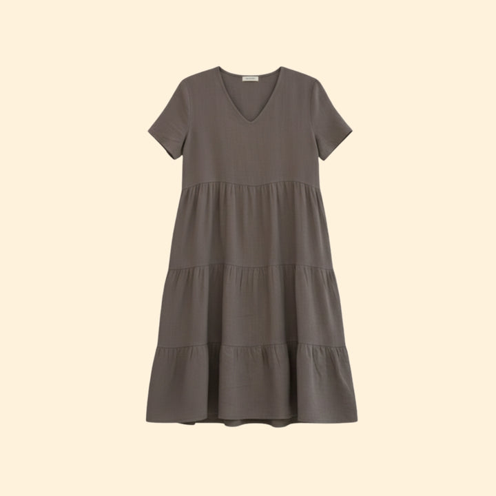 Women’s Short Sleeve Dress with Flared Hem