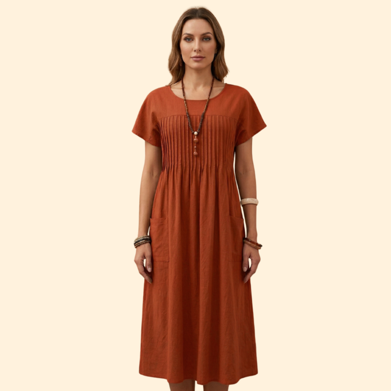 Women’s Short Sleeve Dress with Pockets