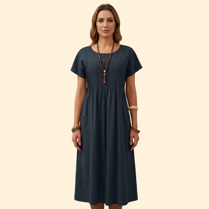 Women’s Short Sleeve Dress with Pockets