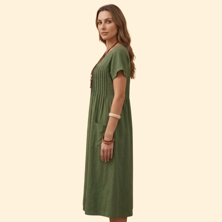 Women’s Short Sleeve Dress with Pockets