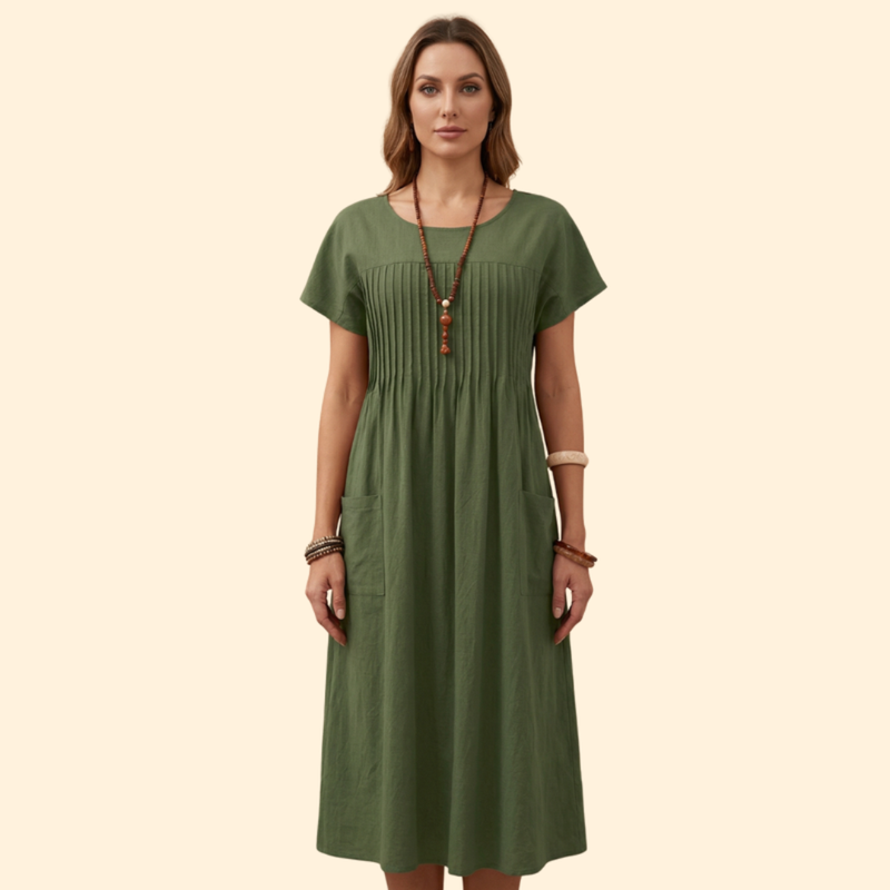 Women’s Short Sleeve Dress with Pockets