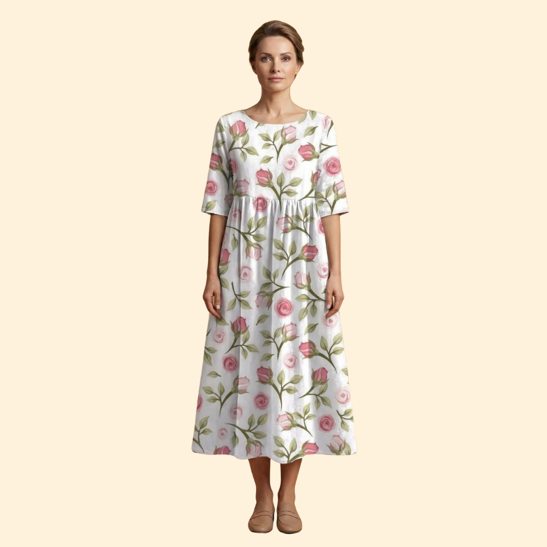 Women’s Short Sleeve Dress with Side Pockets