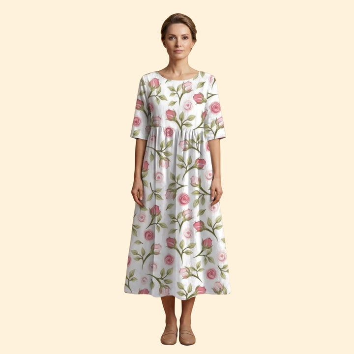 Women’s Short Sleeve Dress with Side Pockets