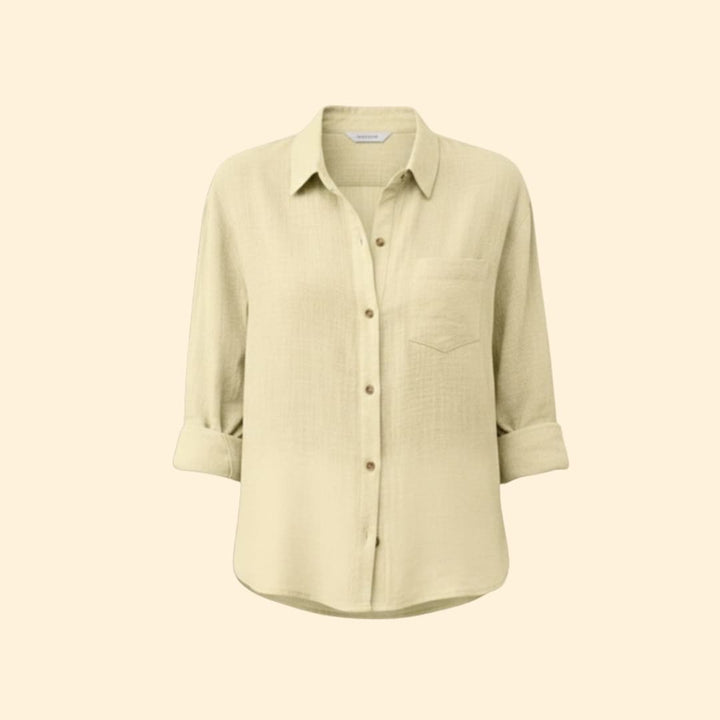 Women’s Short Sleeve Shirt with Button Placket