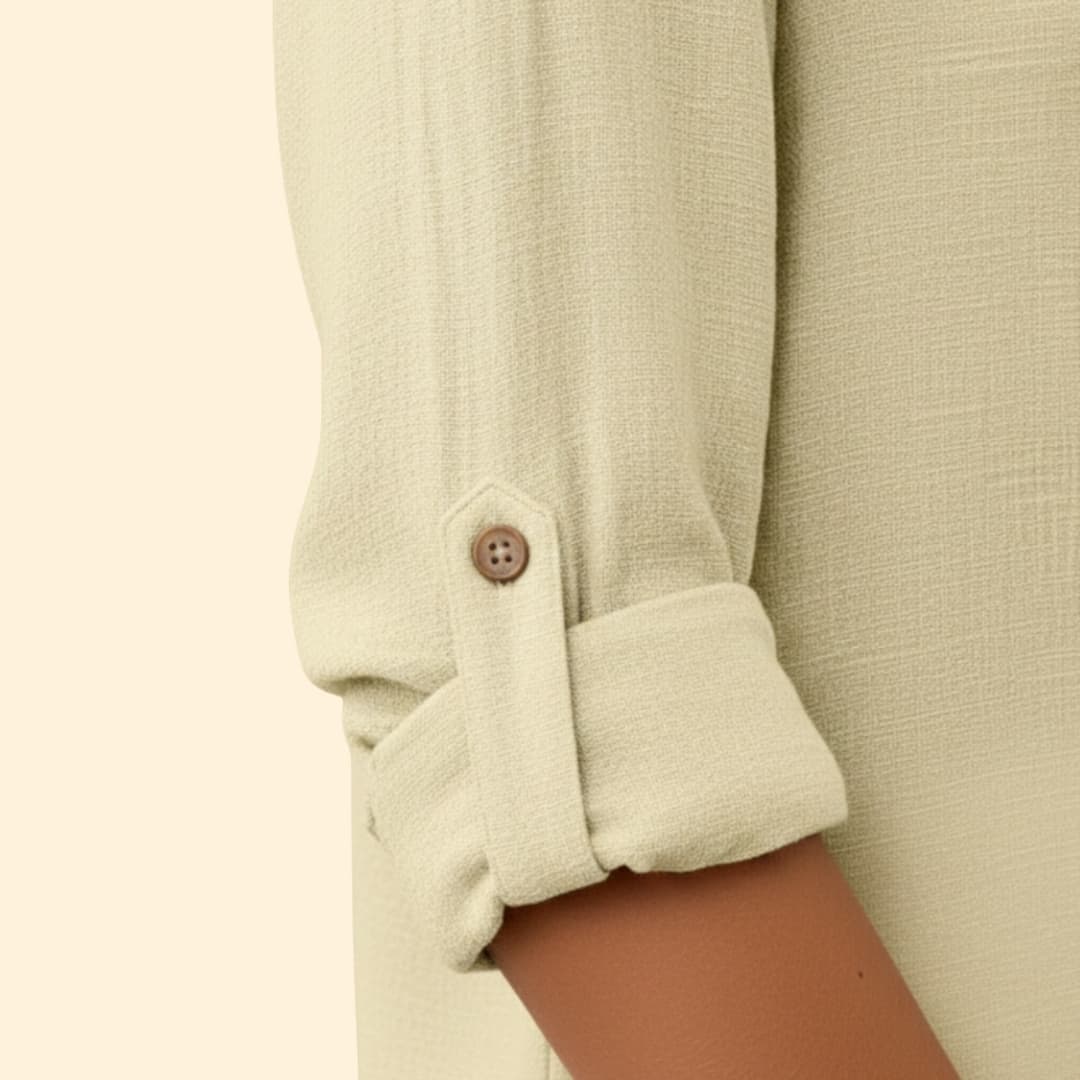 Women’s Short Sleeve Shirt with Button Placket