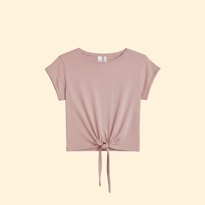 Women’s Short Sleeve T-Shirt with Front Knot