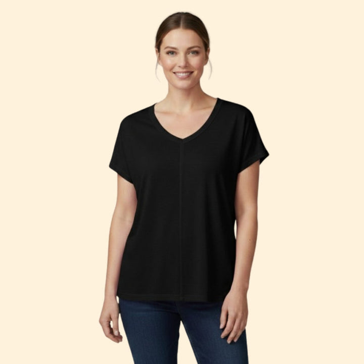 Women’s Short Sleeve T-Shirt with V-Neck