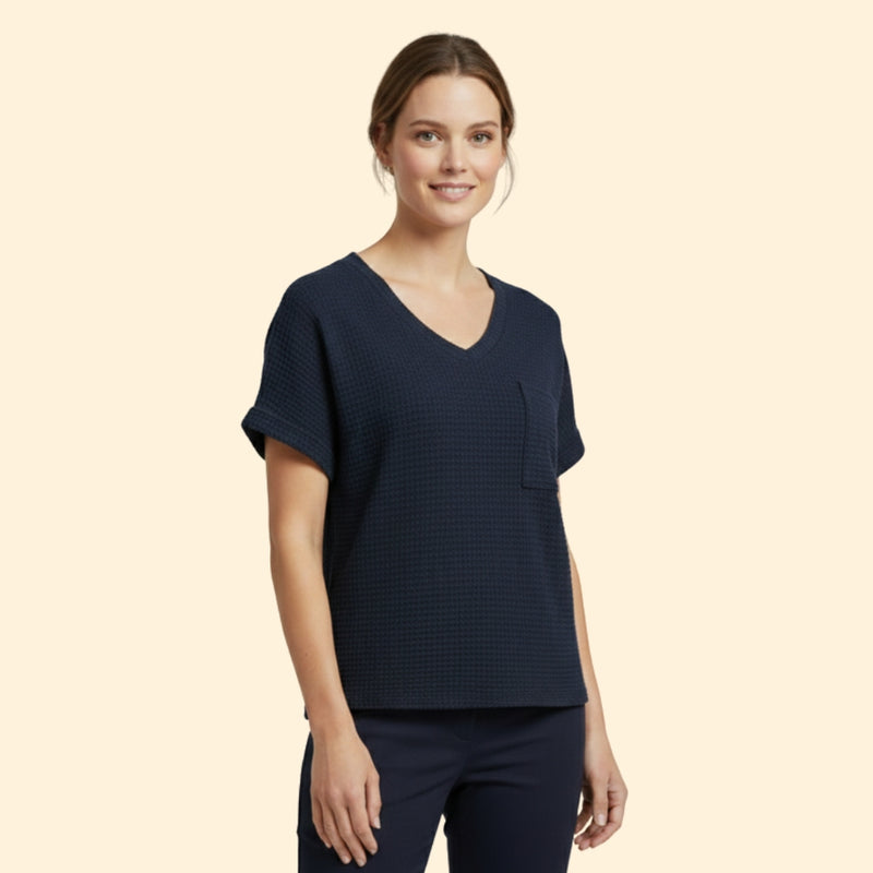 Women’s Short Sleeve T-Shirt with V-Neck and Pocket