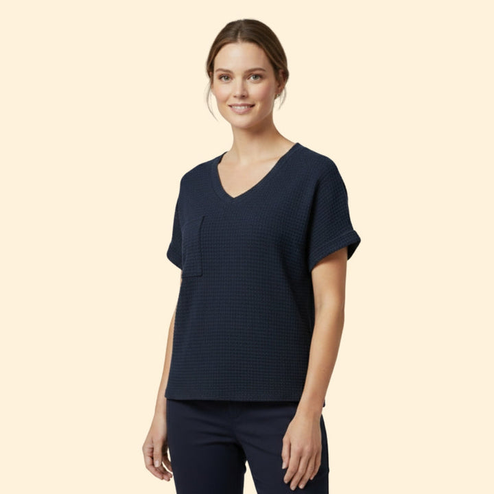 Women’s Short Sleeve T-Shirt with V-Neck and Pocket