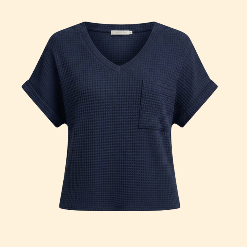 Women’s Short Sleeve T-Shirt with V-Neck and Pocket