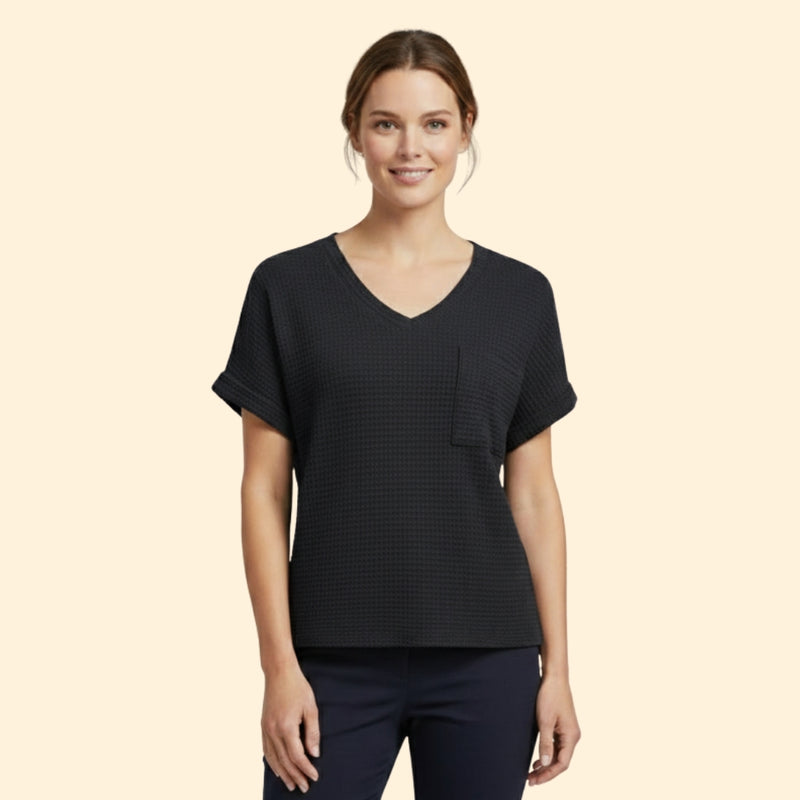 Women’s Short Sleeve T-Shirt with V-Neck and Pocket