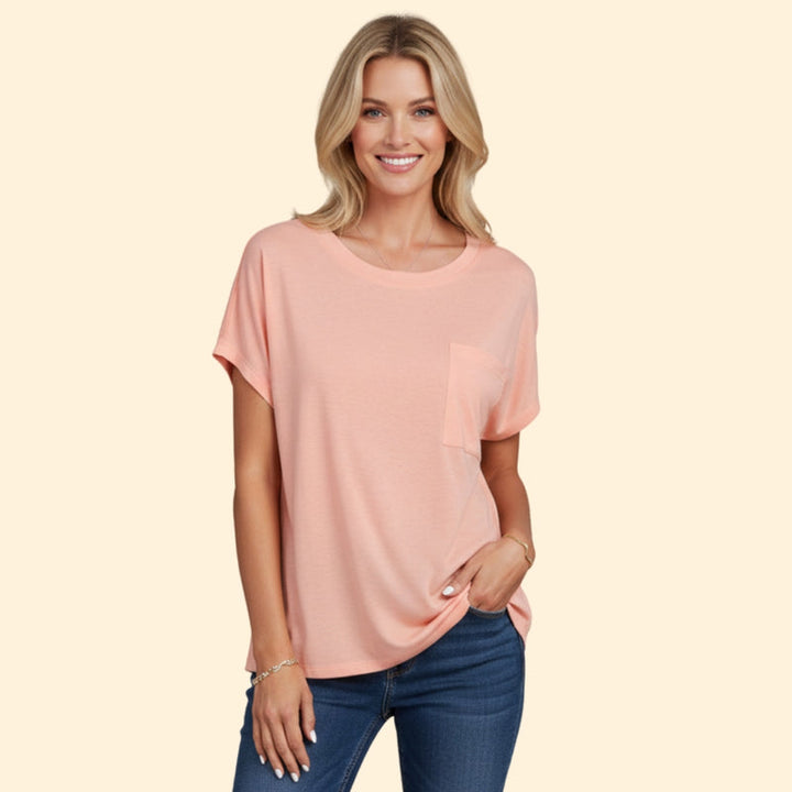Women’s Short Sleeve Tee with Front Pocket
