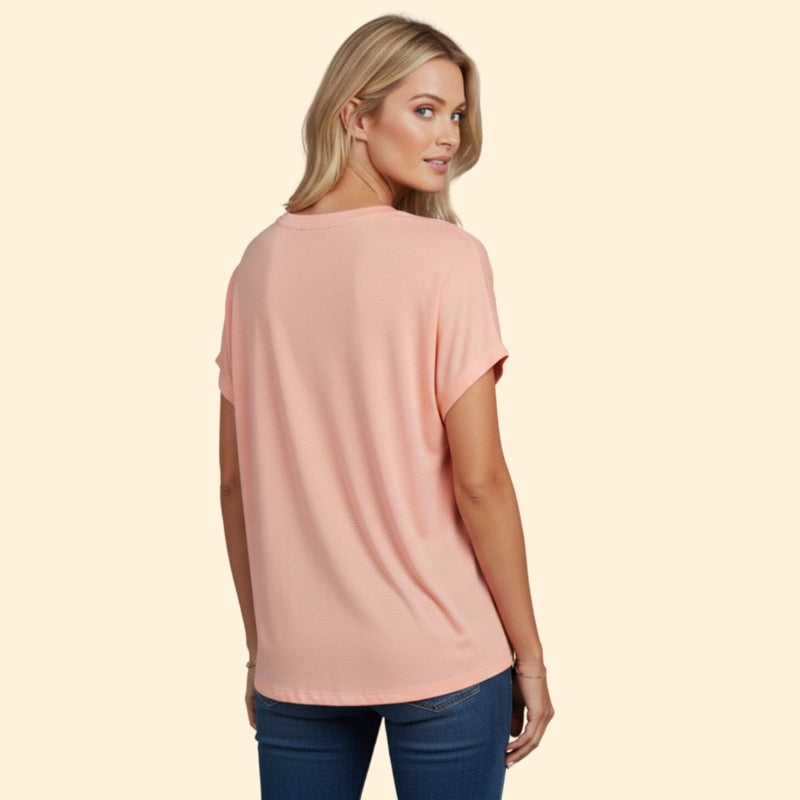 Women’s Short Sleeve Tee with Front Pocket