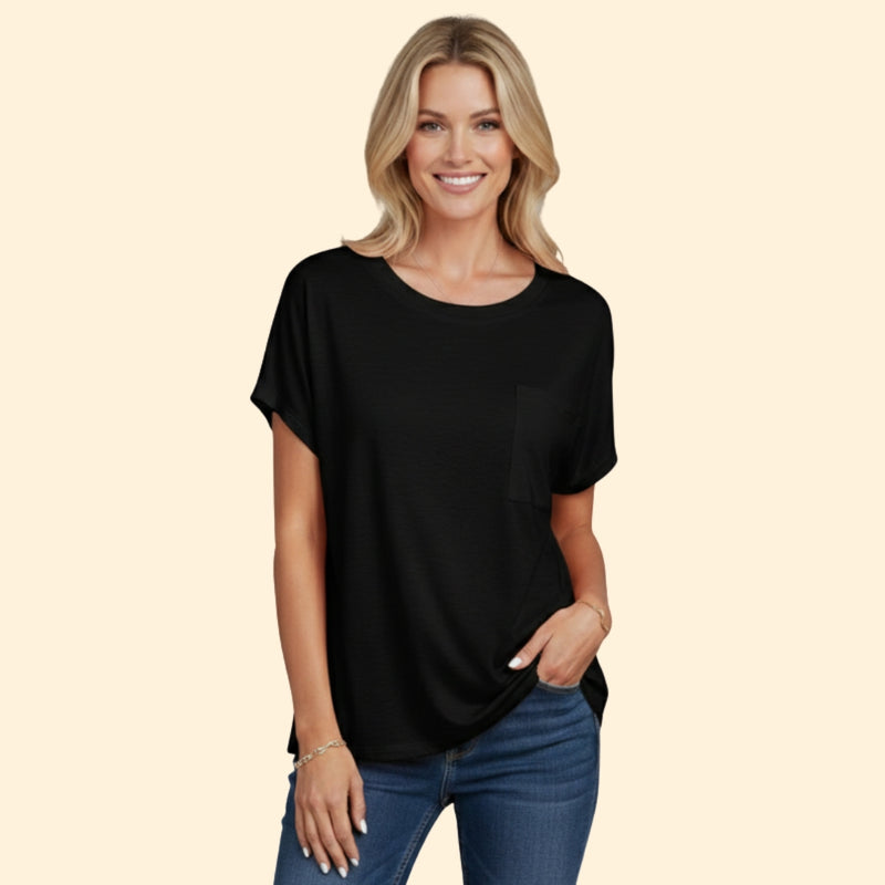 Women’s Short Sleeve Tee with Front Pocket