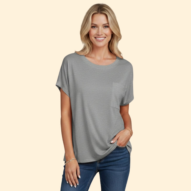 Women’s Short Sleeve Tee with Front Pocket