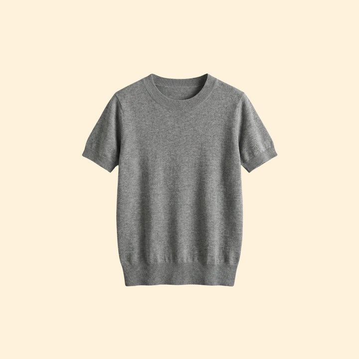 Women's Short Sleeve Top with Crew Neckline