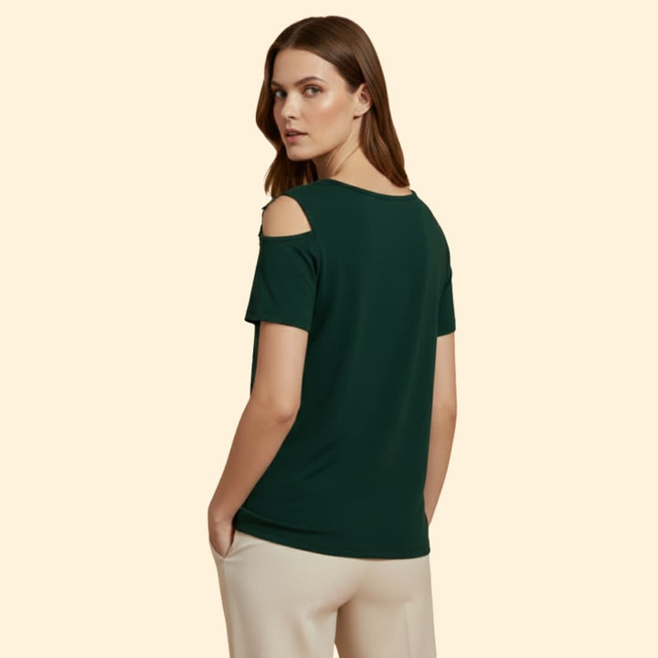 Women’s Short Sleeve Top with Embroidered Design