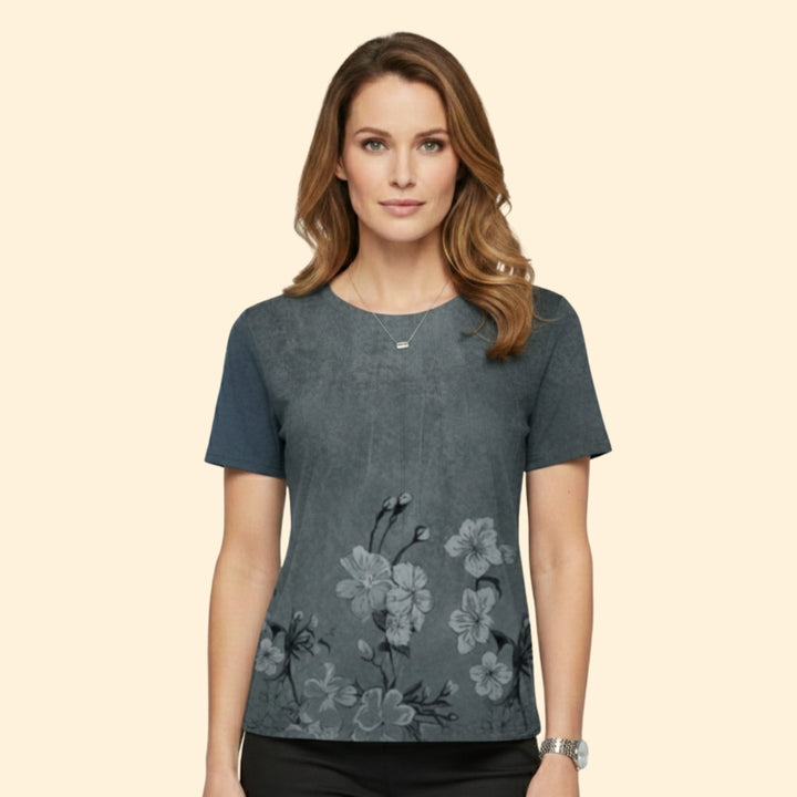 Women’s Short Sleeve Top with Pleated Detail