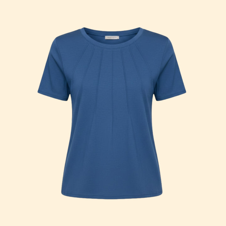 Women’s Short Sleeve Top with Pleated Detail