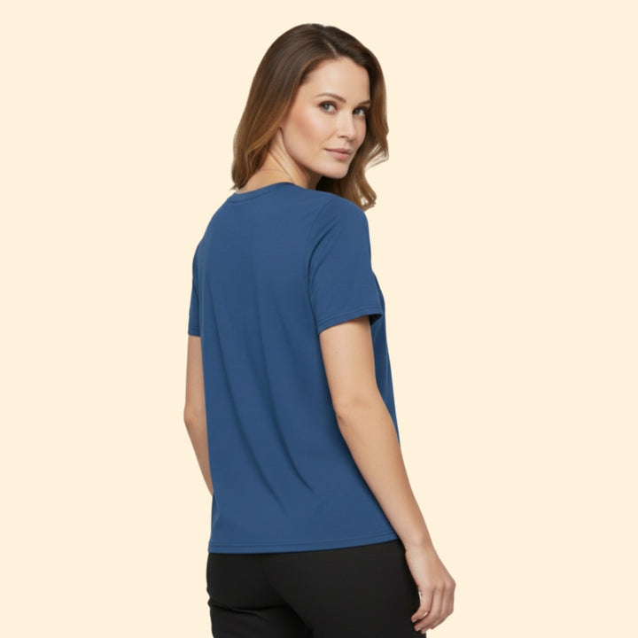 Women’s Short Sleeve Top with Pleated Detail