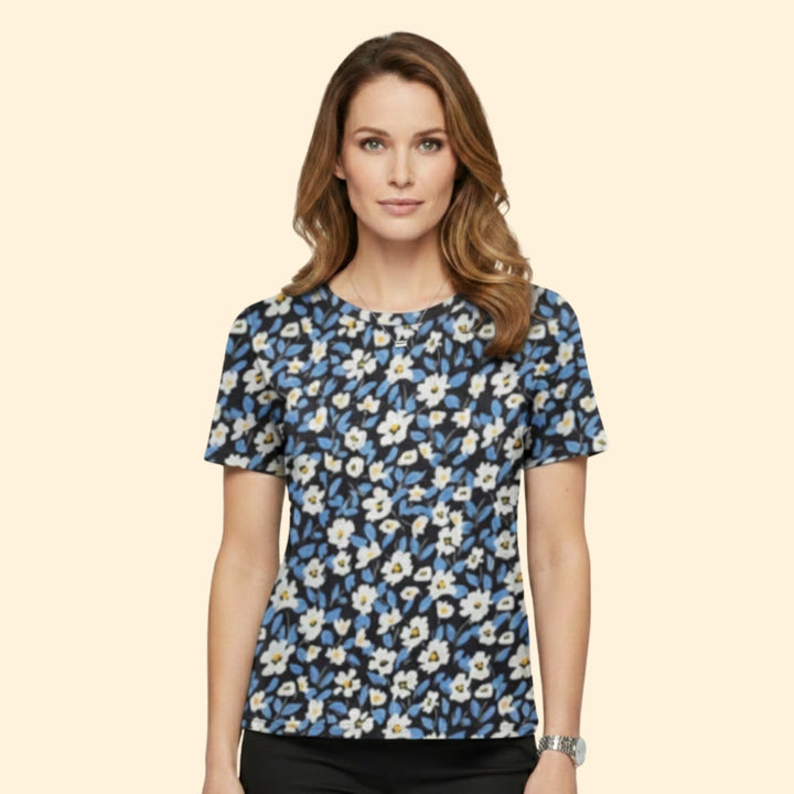Women’s Short Sleeve Top with Pleated Detail