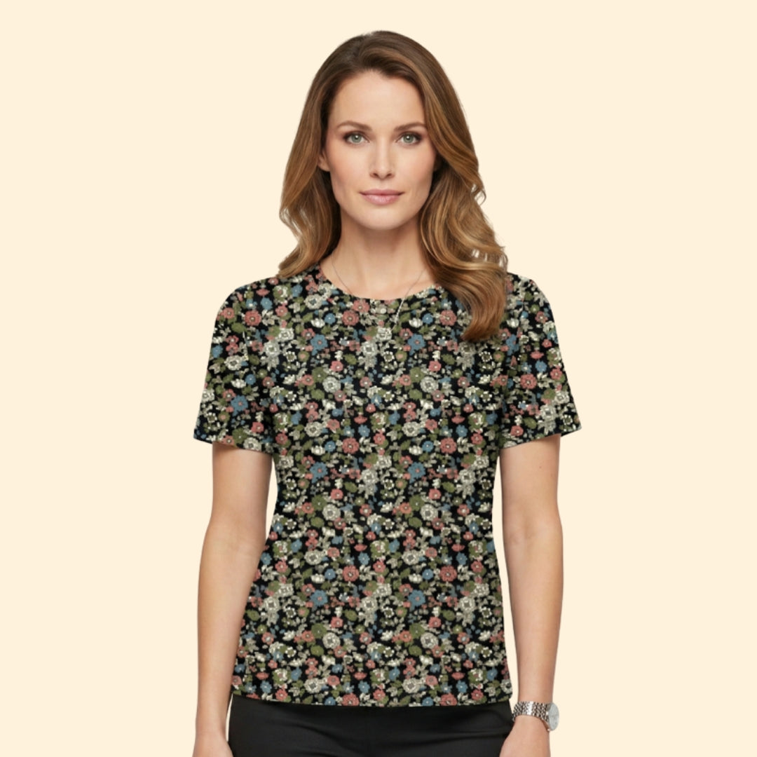 Women’s Short Sleeve Top with Pleated Detail