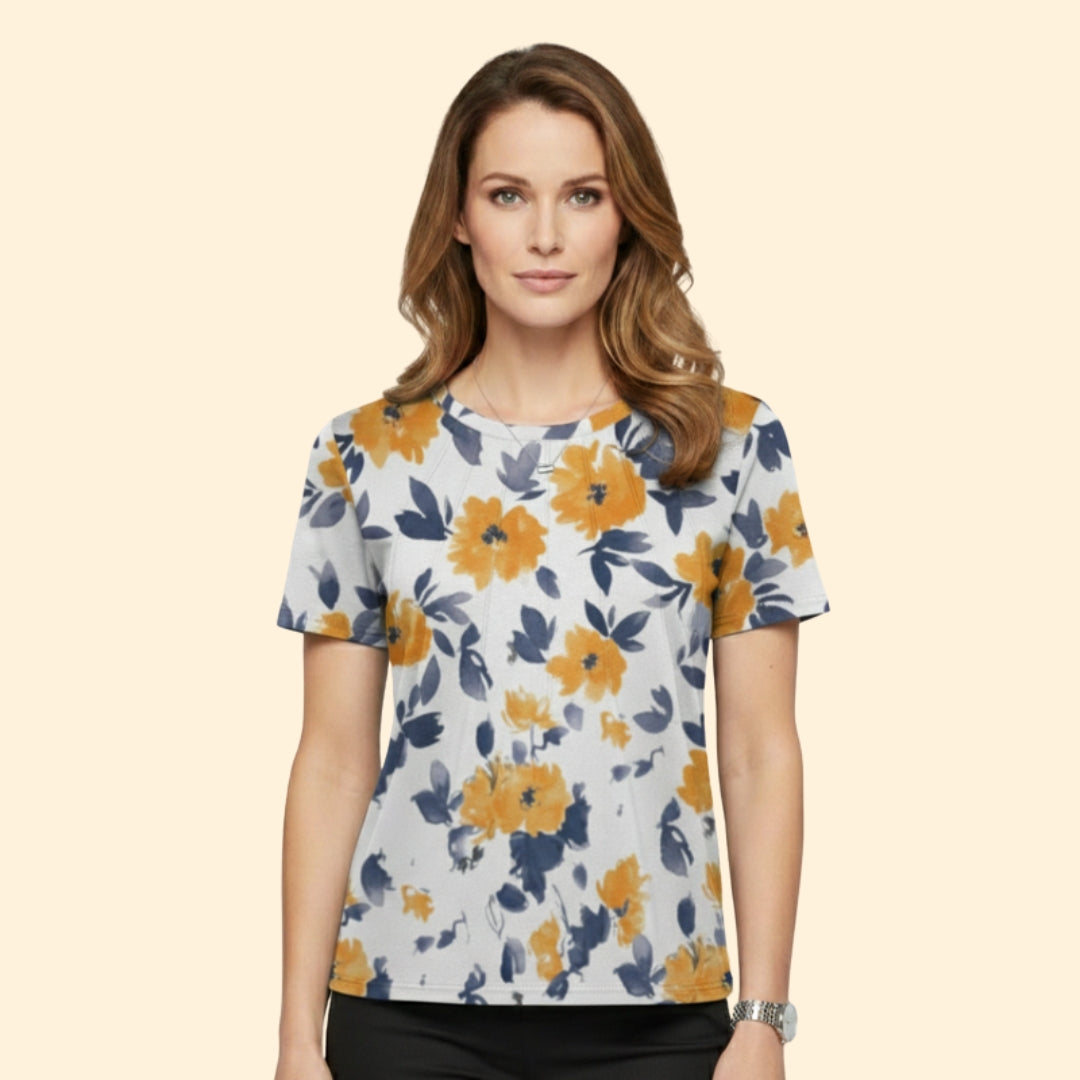 Women’s Short Sleeve Top with Pleated Detail