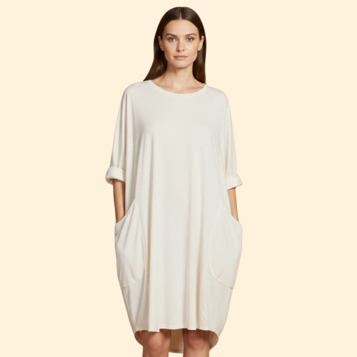 Women's Simple Pocket Detail Dress