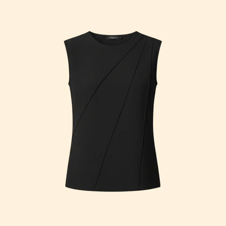 Women’s Sleeveless Blouse with Asymmetrical Design