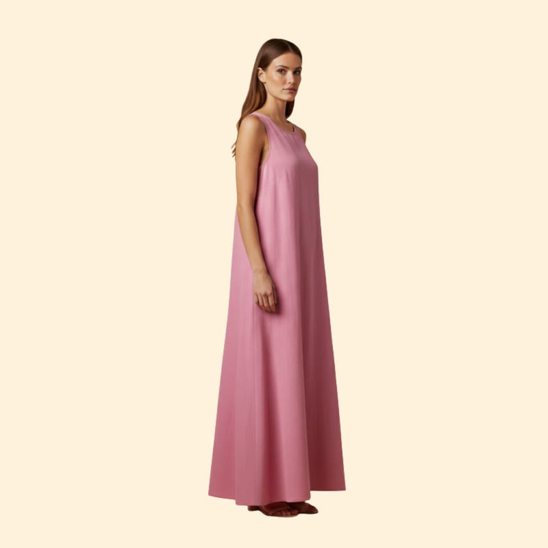 Women’s Sleeveless Dress with A-Line Cut