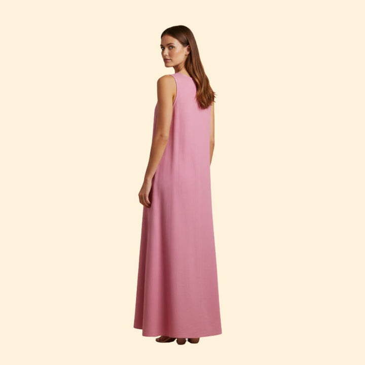 Women’s Sleeveless Dress with A-Line Cut