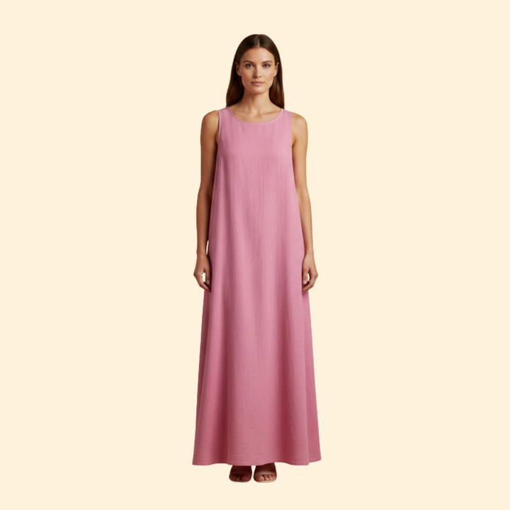 Women’s Sleeveless Dress with A-Line Cut