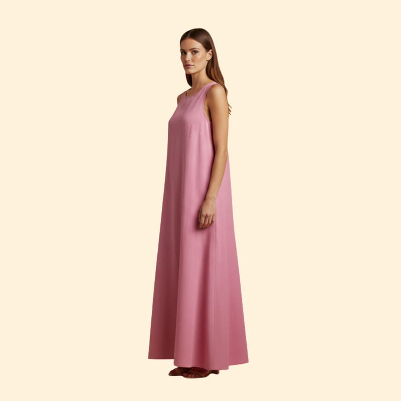 Women’s Sleeveless Dress with A-Line Cut