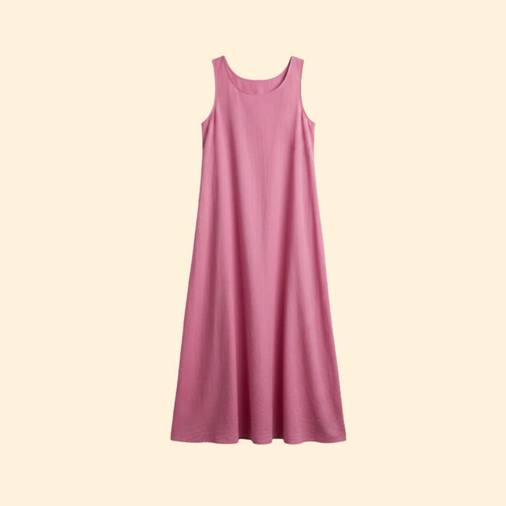 Women’s Sleeveless Dress with A-Line Cut