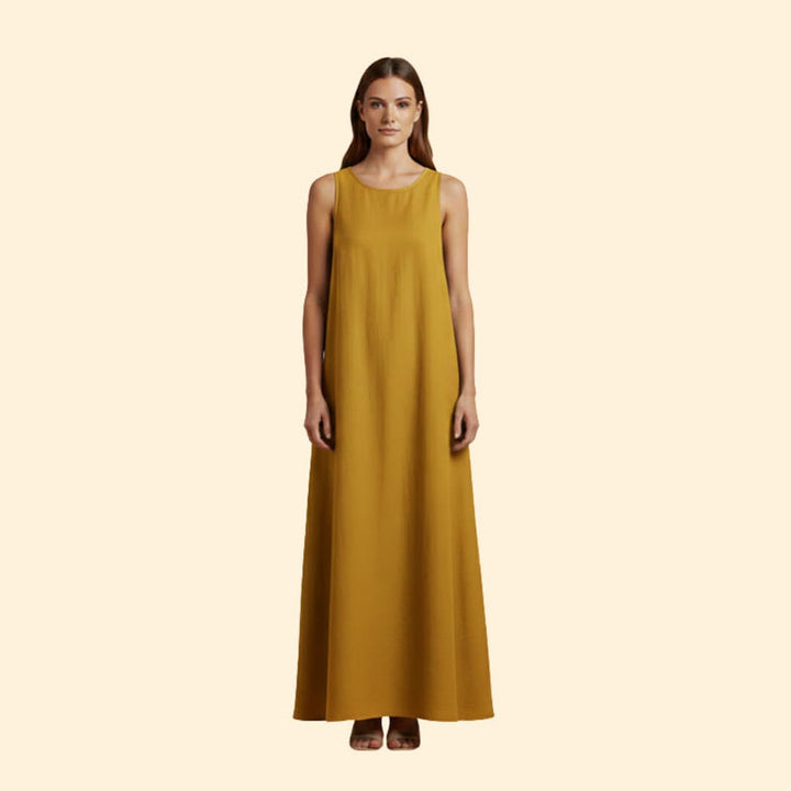 Women’s Sleeveless Dress with A-Line Cut