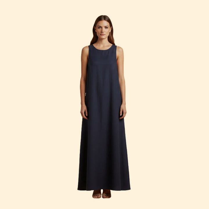 Women’s Sleeveless Dress with A-Line Cut
