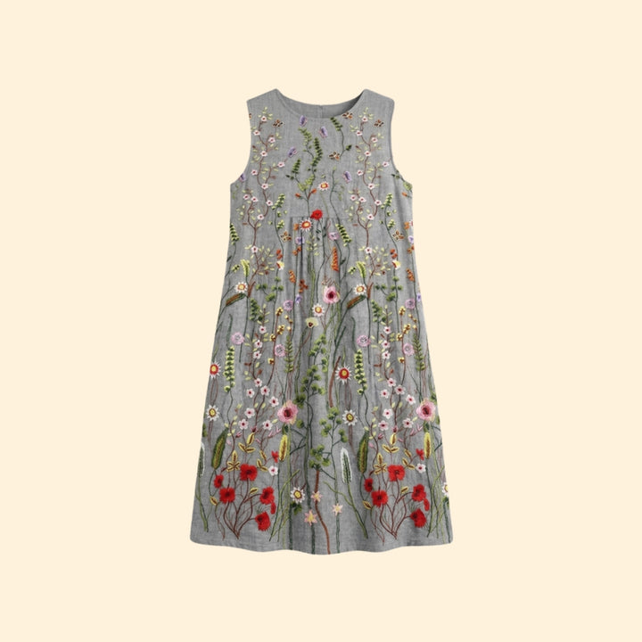Women’s Sleeveless Dress with Embroidery