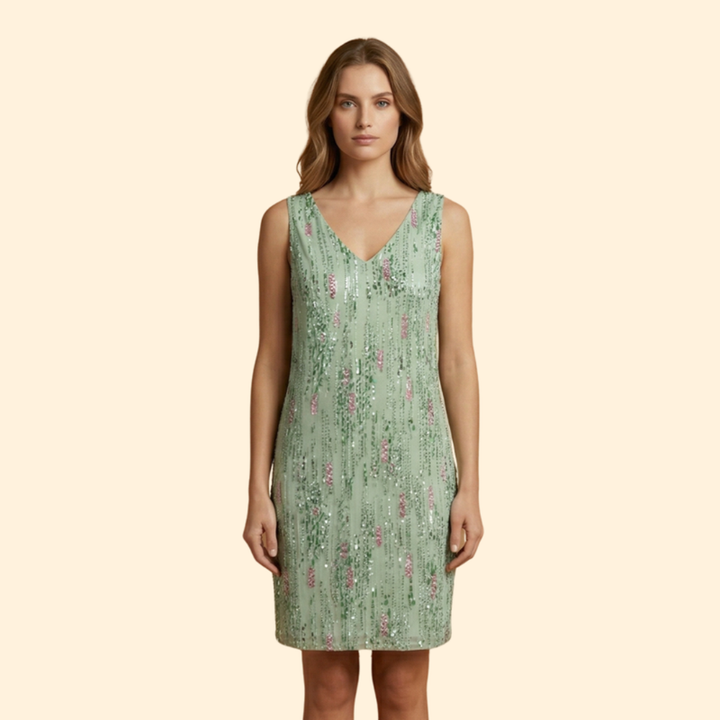 Women’s Sleeveless Dress with Floral Print