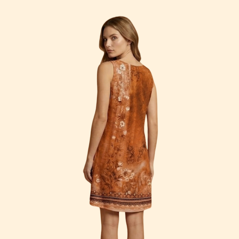 Women’s Sleeveless Dress with Floral Print