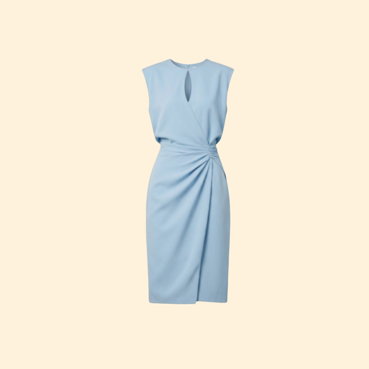 Women’s Sleeveless Dress with Gathered Waist