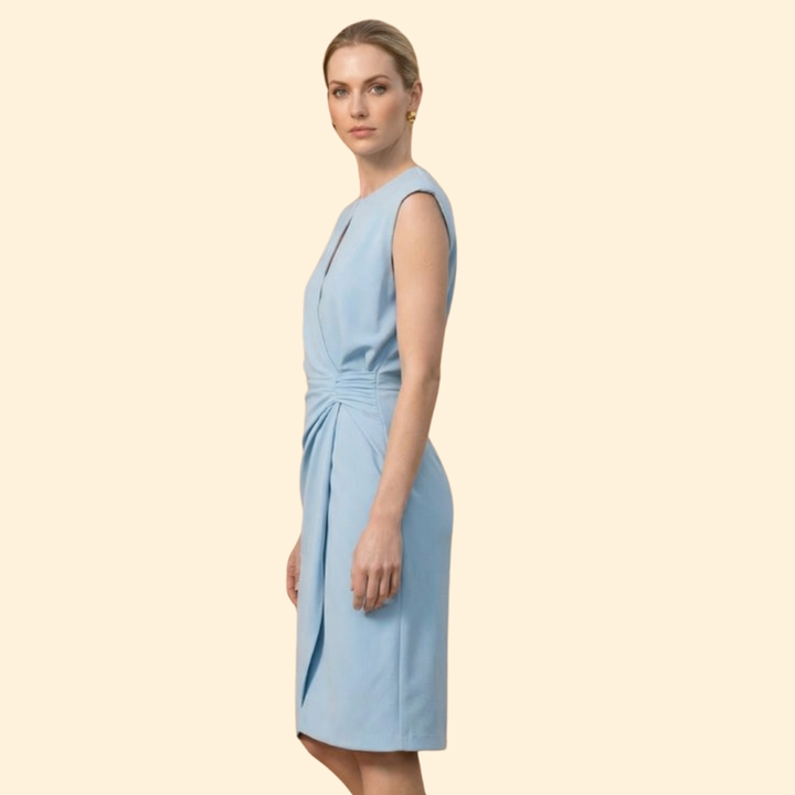 Women’s Sleeveless Dress with Gathered Waist