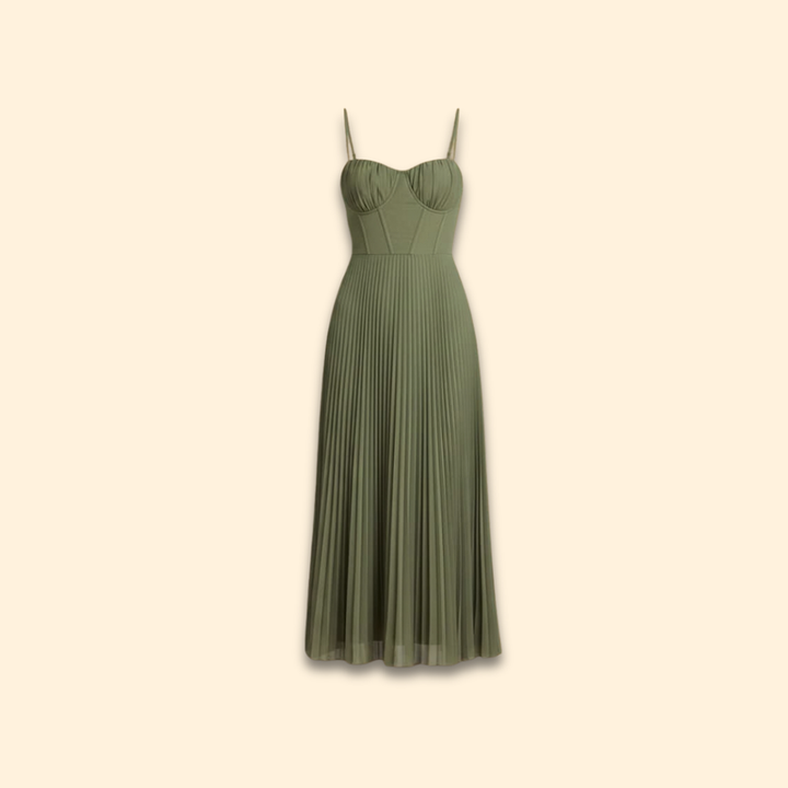 Women's Sleeveless Dress with Tulle Detail