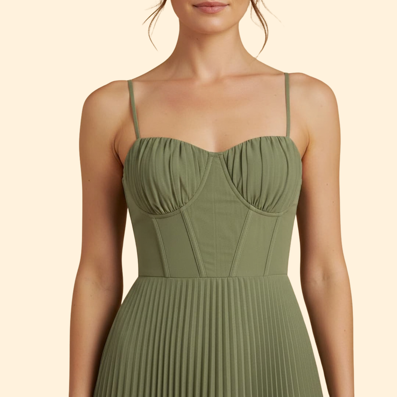 Women's Sleeveless Dress with Tulle Detail