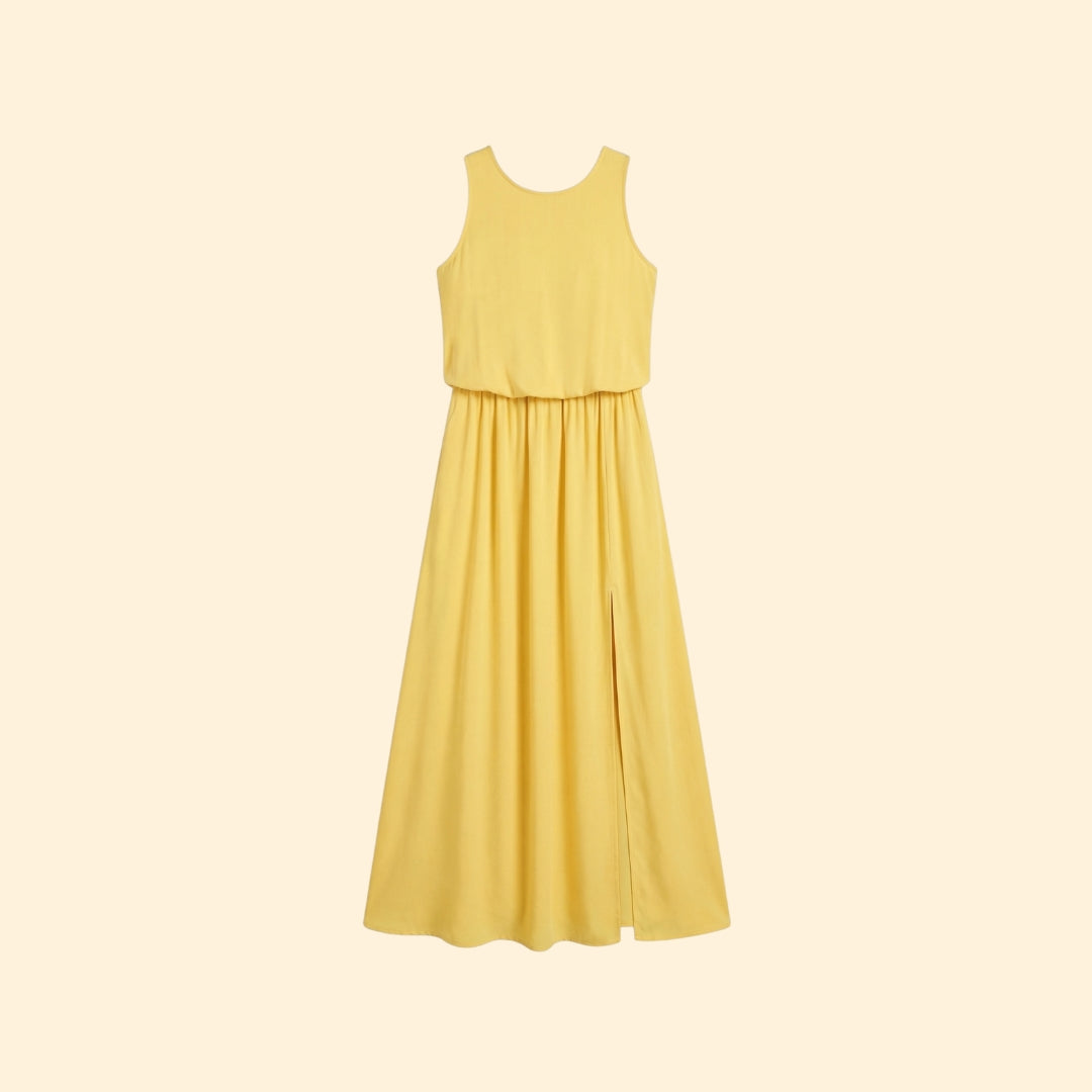 Women’s Sleeveless Gown with Elastic Waist